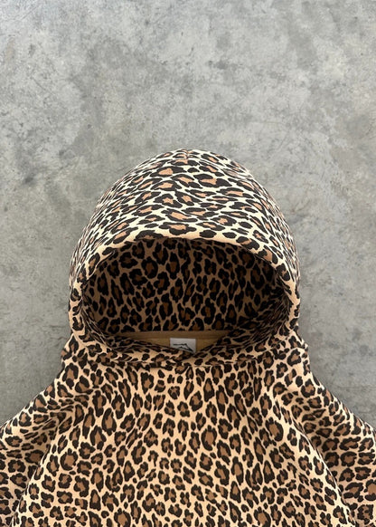 Cross Border Vintage Leopard Print Printed Hoodie Couple Zipper Pullover Sweater